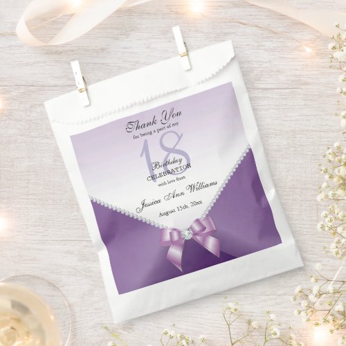 Romantic Diamonds  Bow Birthday Party   Favor Bag