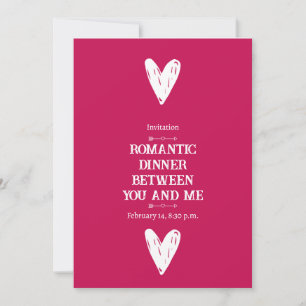 Romantic dinner between you and me Valentine's Day Invitation