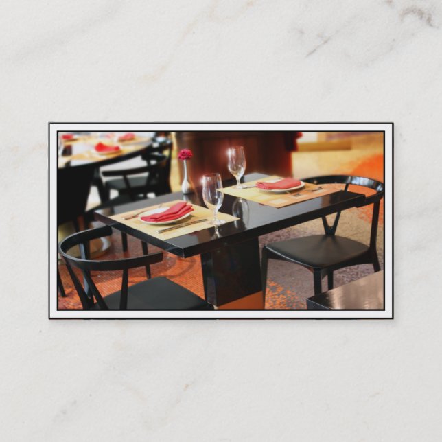 Romantic Dinner for Two Business Card (Front)