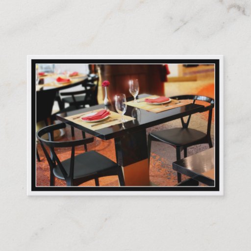 Customizable Romantic Dinner for Two Business Card