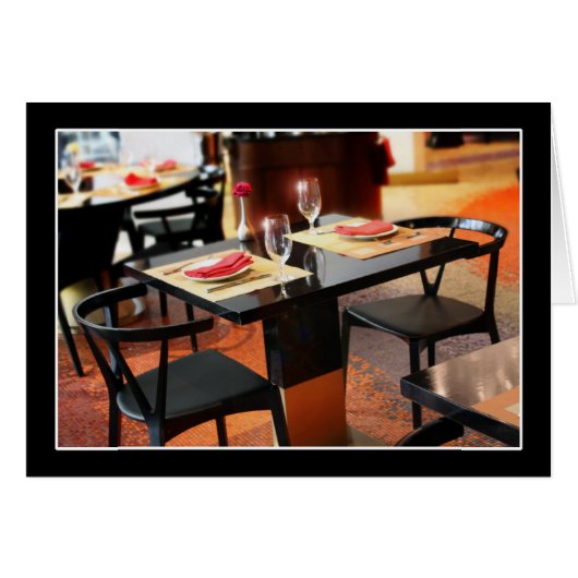 Romantic Dinner for Two Cards (Front Horizontal)