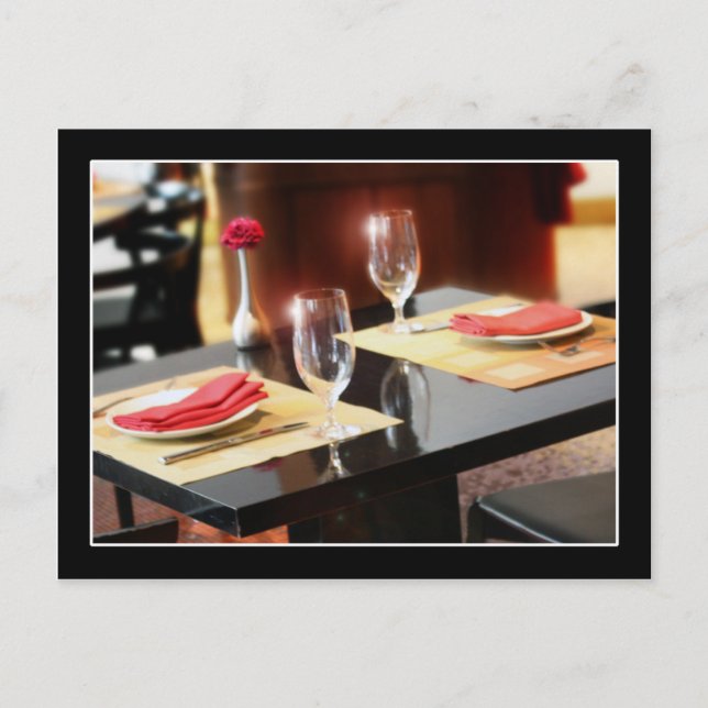 Romantic Dinner for Two Postcard (Front)