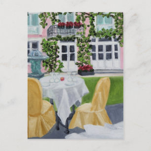 Romantic Dinner in France Postcard