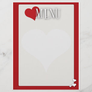 Romantic Dinner menu Blank