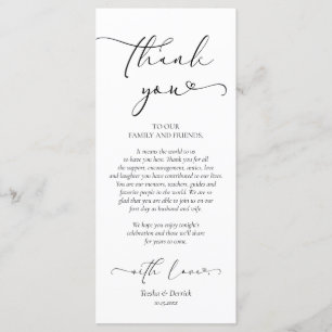 Romantic Dinner Place Setting Thank You Card