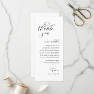 Romantic Dinner Place Setting Thank You Card