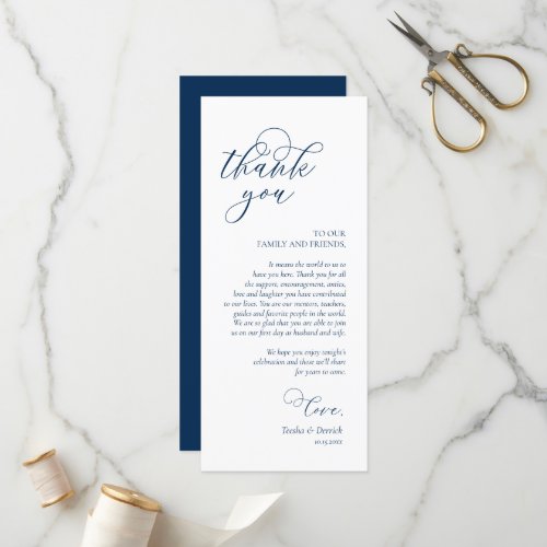 Romantic Dinner Place Setting Thank You Card