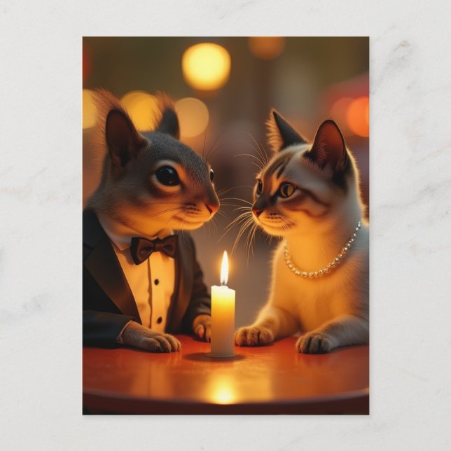 Romantic Dinner Postcard (Front)