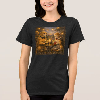Romantic Dog Date Night Women’s Tri‑Blend T Shirt