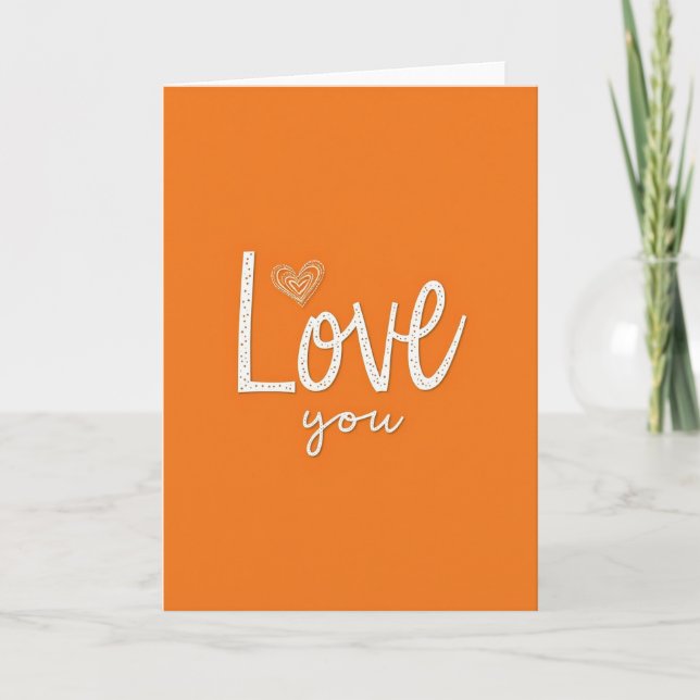 Romantic Dotted Love You Heart Card (Front)
