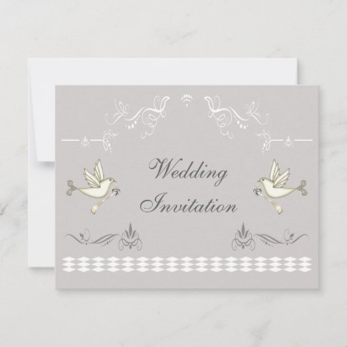Romantic Doves Wedding Invitation