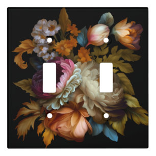 Romantic Dramatic "Old World" Floral Light Switch Cover