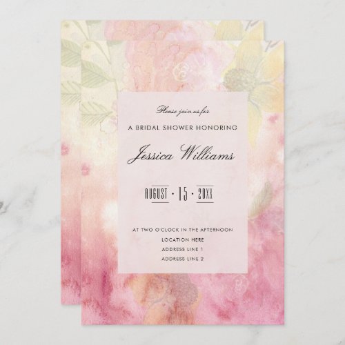 Romantic Dreamy Blossom Bridal Shower Invitation