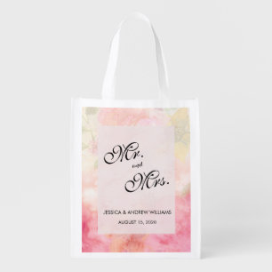 Romantic Dreamy Blossom Wedding Reusable Grocery Bag