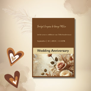 Romantic Dreamy Floral Wedding anniversary Invitation