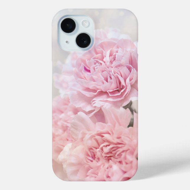 Romantic Dreamy Pink Carnations Case-Mate iPhone Case (Back)