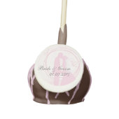 Romantic Dreamy Pink Wedding Couple Cake Pops (Front)