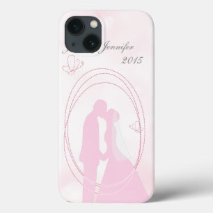 Romantic Dreamy Pink Wedding Couple iPhone 13 Case