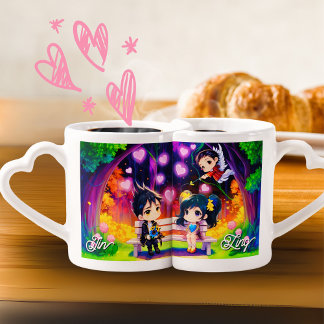 Romantic duo cups Jin and Ling manga first names