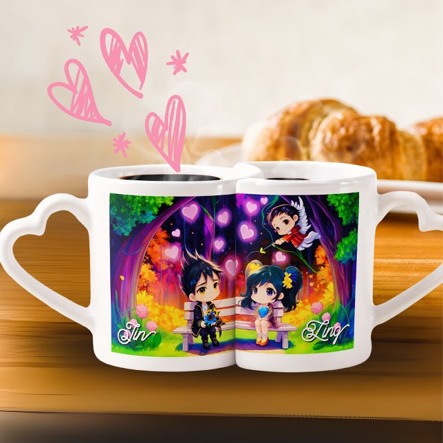 Romantic duo cups Jin and Ling manga first names (Creator Uploaded)