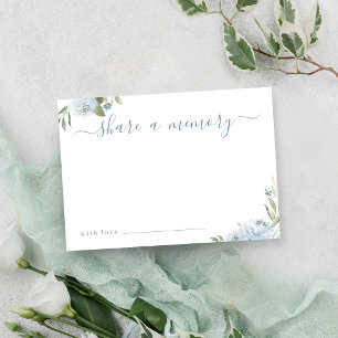 Romantic dusty blue floral share a memory card