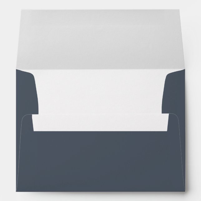 Romantic Dusty Blue Wedding Envelope (Back (Bottom))