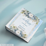 Romantic Dusty Blue White Peonies Gold Wedding  3 Ring Binder<br><div class="desc">✅ For matching items search 210W in my collections ✅ Keep your wedding memories beautifully organized with this elegant watercolor wedding binder, featuring dusty blue flowers, lush eucalyptus greenery, and a shimmering gold glitter frame. Designed with romance and sophistication in mind, this piece is perfect as a wedding planner, keepsake...</div>