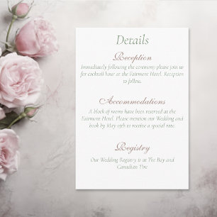 Romantic Dusty Rose Regency Botanical Cameos Enclosure Card
