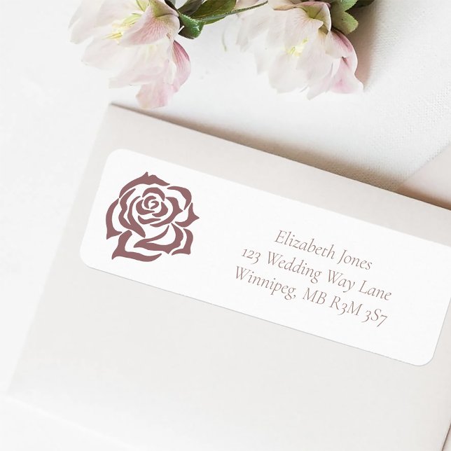 Romantic Dusty Rose Regency Botanical Cameos  Label (Creator Uploaded)