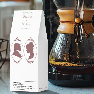 Romantic Dusty Rose Regency Botanical Cameos Roasted Coffee