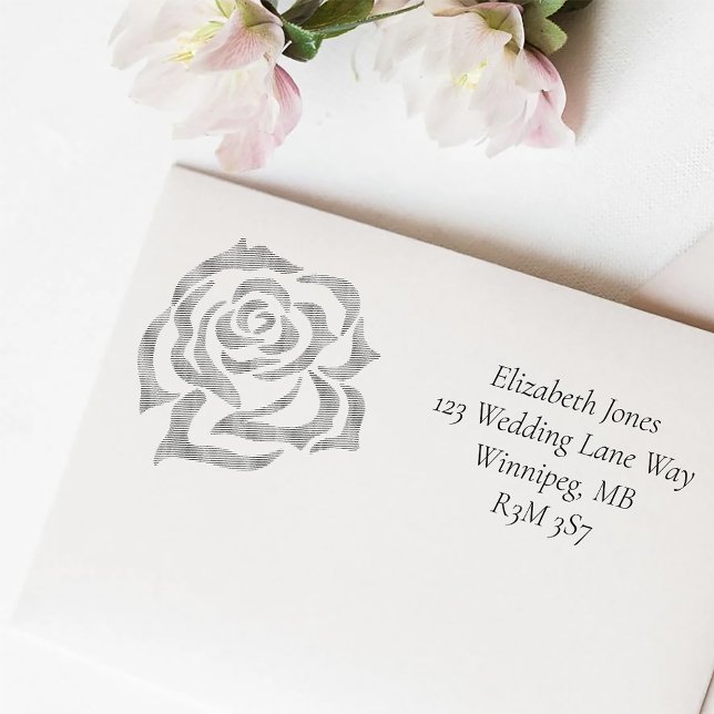 Romantic Dusty Rose Regency Botanical Cameos Self-inking Stamp (Creator Uploaded)