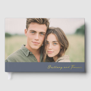 Romantic Earthy Photo Foil Guest Book