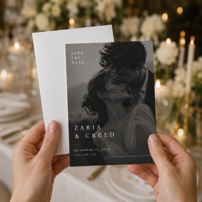 Romantic Editorial Save The Date Card (Creator Uploaded)