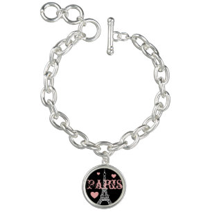 Romantic Eiffel Tower Charm Bracelet Gift