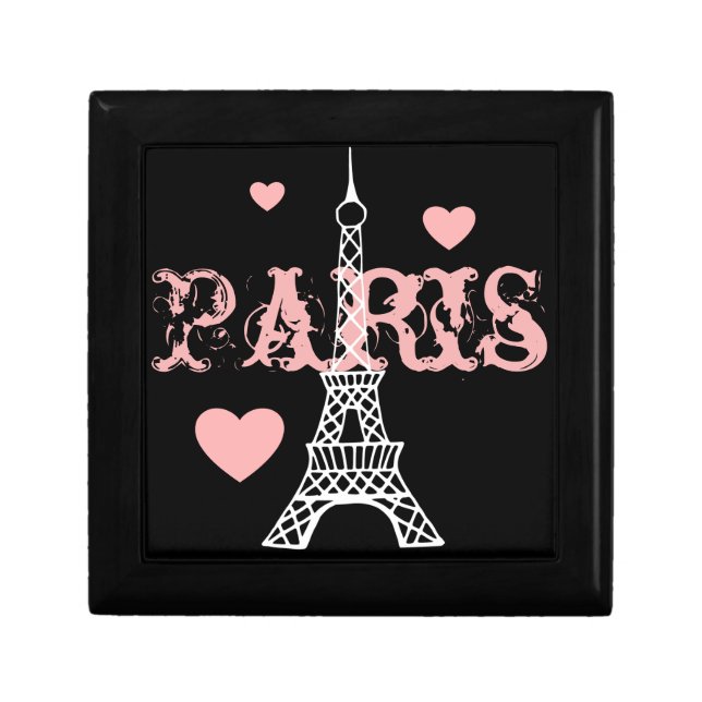 Romantic Eiffel Tower Jewelry Box (Front)