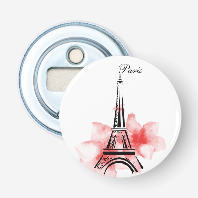 Romantic Eiffel Tower Paris Bottle Opener (Front)