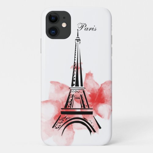 Romantic Eiffel Tower Paris iPhone 11 Case