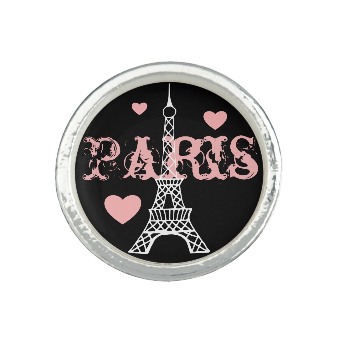 Romantic Eiffel Tower Ring Gift (Front)
