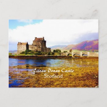 Romantic Eilean Donan Castle  Scotland Postcard by Koobear at Zazzle