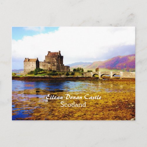 Romantic Eilean Donan Castle Scotland Postcard
