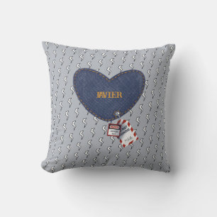 Romantic Electrician Heart Husband Wife Matching Throw Pillow