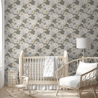 Romantic & Elegance Watercolor Floral Wallpaper