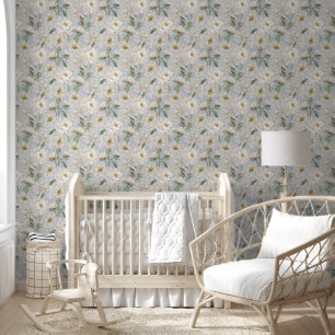 Romantic & Elegance Watercolor Floral Wallpaper