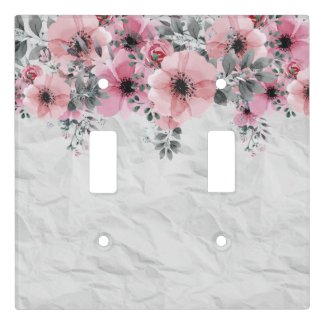 Romantic Elegant Antique Floral Composition Light Switch Cover