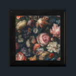 Romantic Elegant Baroque Flowers Oil Painting Gift Box<br><div class="desc">Romantic Dark Elegant Baroque Flowers Oil Painting gift box for jewelry or small gifts.</div>