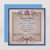 Romantic Elegant Bridal Shower Invitation (Front/Back)