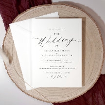 Romantic Elegant Delicate Calligraphy Wedding