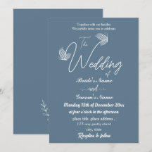Romantic elegant dusty blue butterflies wedding