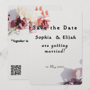 Romantic Elegant Floral Save the date wedding card