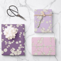 Romantic Elegant Hand-drawn Purple Magnolia Flower